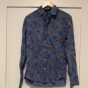 J. Crew Blue Floral Men's Shirt